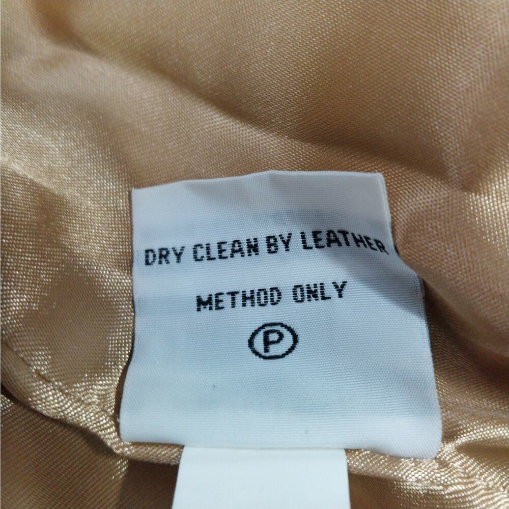 NWOT! PAMELA MCCOY! CAMEL TAN BEIGE GENUINE LEATHER KNOT DETAIL JACKET! SZ M - Picture 10 of 11